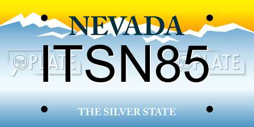 ITSN85 Nevada License Plate