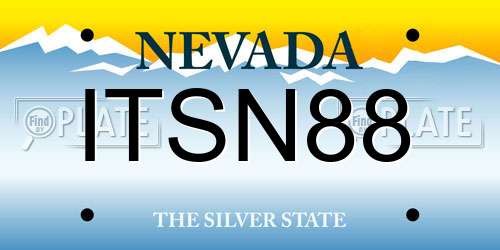 ITSN88 Nevada License Plate