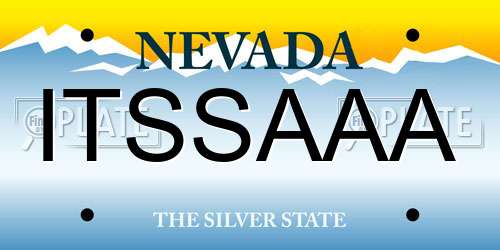 ITSSAAA Nevada License Plate
