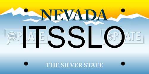 ITSSLO Nevada License Plate