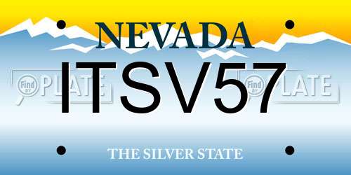 ITSV57 Nevada License Plate