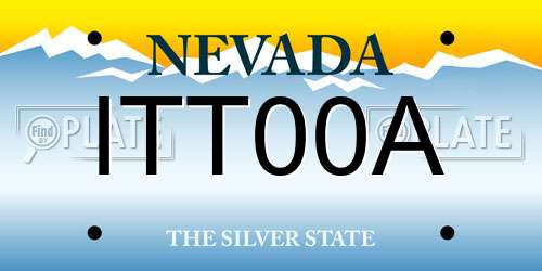 ITT00A Nevada License Plate