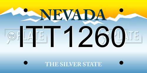 ITT1260 Nevada License Plate