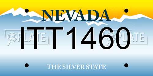 ITT1460 Nevada License Plate