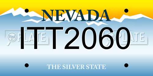 ITT2060 Nevada License Plate