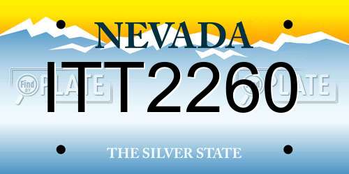 ITT2260 Nevada License Plate