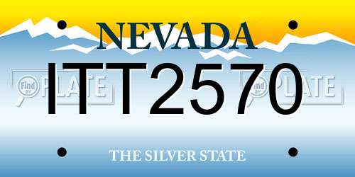 ITT2570 Nevada License Plate