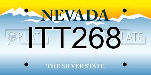 ITT268 Nevada License Plate
