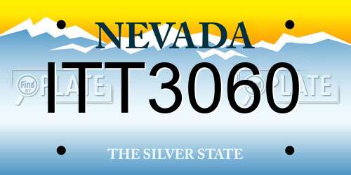 ITT3060 Nevada License Plate