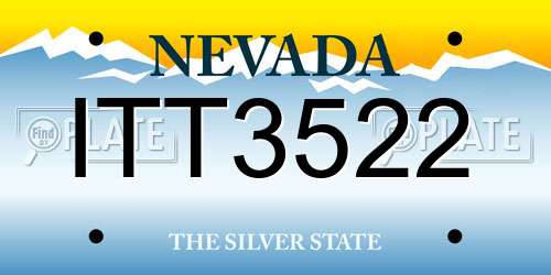 ITT3522 Nevada License Plate