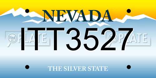 ITT3527 Nevada License Plate