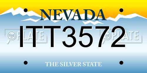 ITT3572 Nevada License Plate