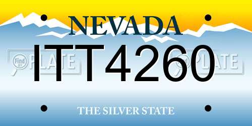 ITT4260 Nevada License Plate