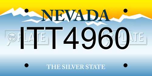 ITT4960 Nevada License Plate
