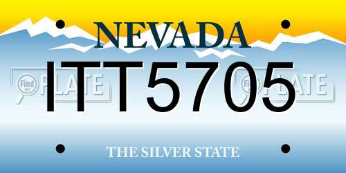 ITT5705 Nevada License Plate