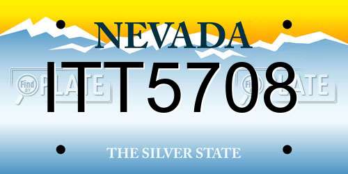 ITT5708 Nevada License Plate