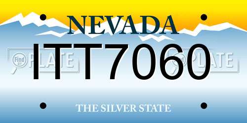 ITT7060 Nevada License Plate