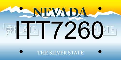 ITT7260 Nevada License Plate