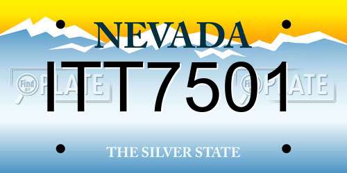 ITT7501 Nevada License Plate