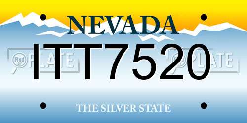 ITT7520 Nevada License Plate