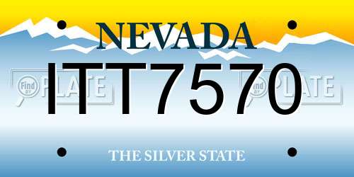 ITT7570 Nevada License Plate