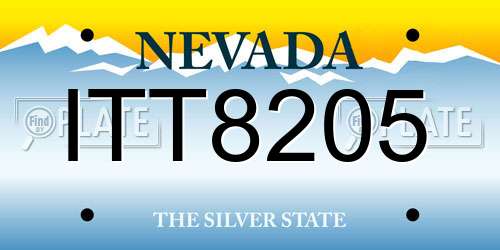 ITT8205 Nevada License Plate