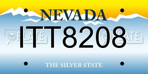 ITT8208 Nevada License Plate