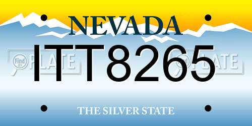 ITT8265 Nevada License Plate