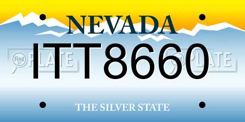 ITT8660 Nevada License Plate