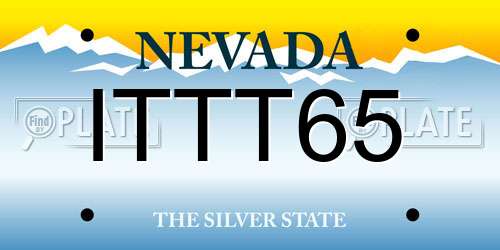 ITTT65 Nevada License Plate