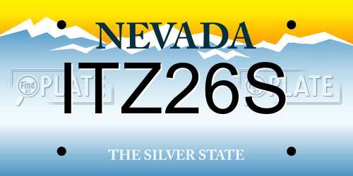 ITZ26S Nevada License Plate