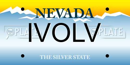 IVOLV Nevada License Plate