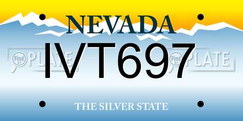 IVT697 Nevada License Plate