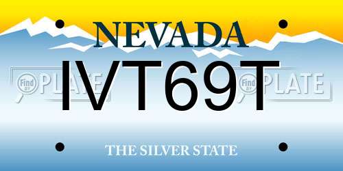 IVT69T Nevada License Plate