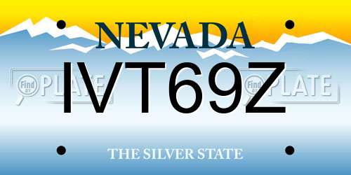 IVT69Z Nevada License Plate