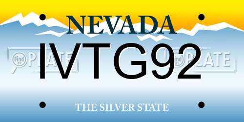 IVTG92 Nevada License Plate