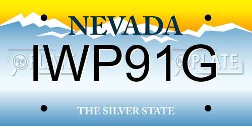 IWP91G Nevada License Plate