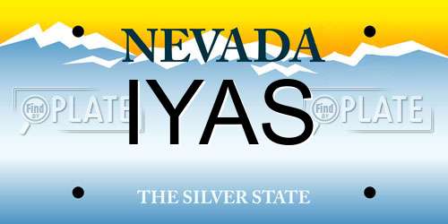 IYAS Nevada License Plate