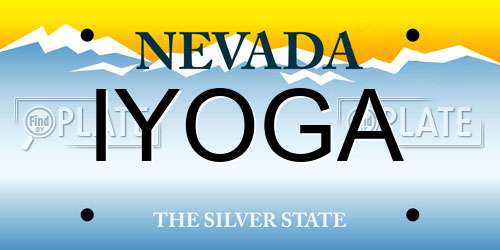 IYOGA Nevada License Plate