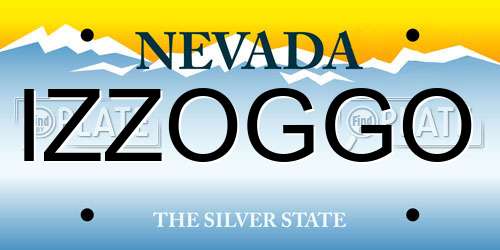 IZZOGGO Nevada License Plate
