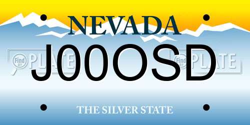 J00OSD Nevada License Plate