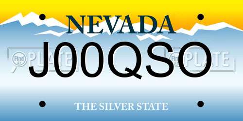 J00QSO Nevada License Plate