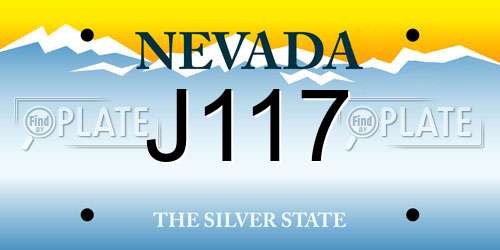 J117 Nevada License Plate