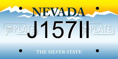 J157II Nevada License Plate