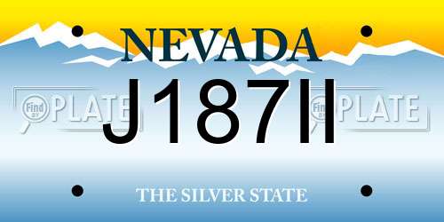 J187II Nevada License Plate