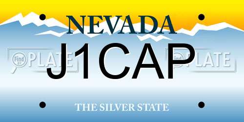 J1CAP Nevada License Plate