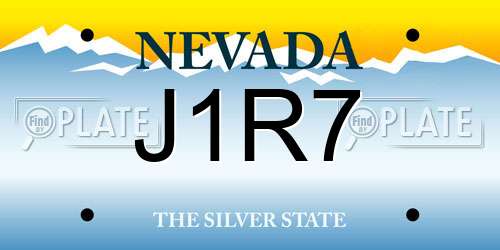 J1R7 Nevada License Plate