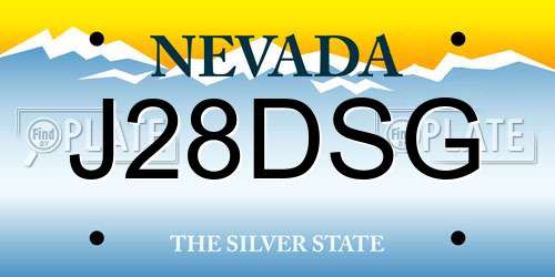 J28DSG Nevada License Plate