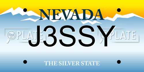 J3SSY Nevada License Plate
