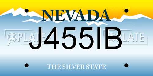 J455IB Nevada License Plate